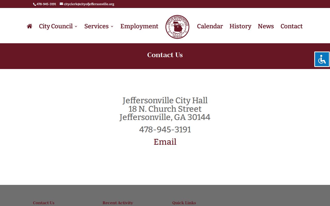 Jeffersonville warrant records City Hall contact page